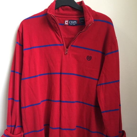 Vintage Chaps Pullover with Three Quarter Zip - Picture 2 of 4